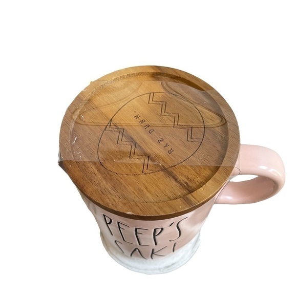 Rae Dunn Artisan Collection by Magenta PEEP'S SAKE Mug Wooden Top NWT - Picture 2 of 10